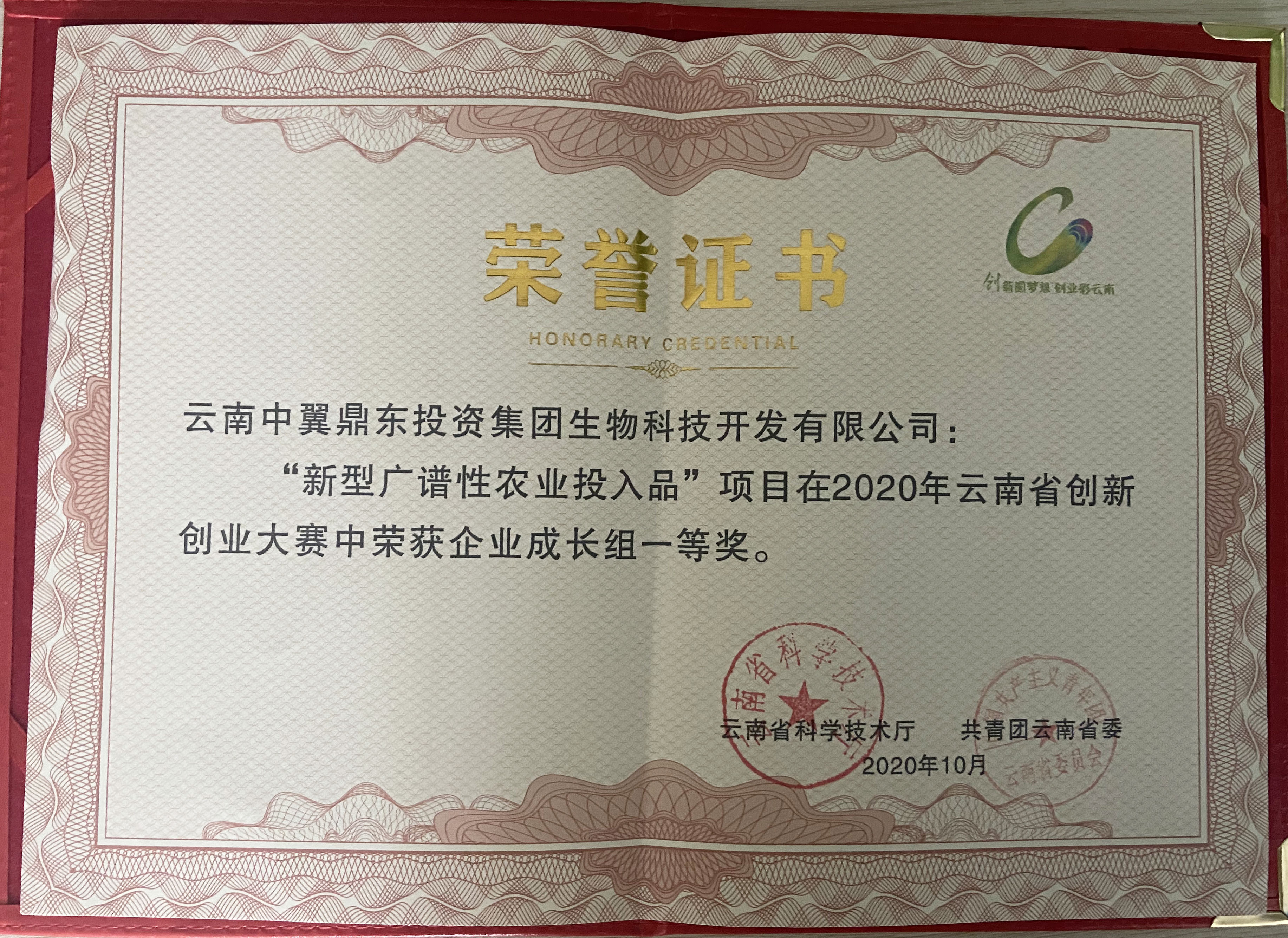 企业成长组一等奖